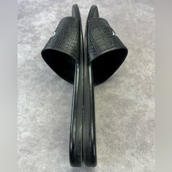 Givenchy 4G Black Embossed Textured Black Slides 41 - Picture 11 of 16